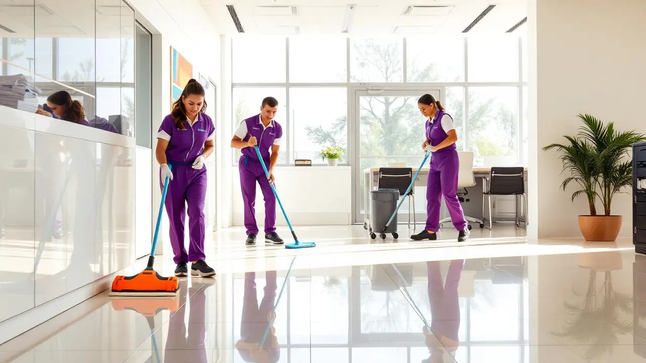 Equipo profesional de Limpiezas Aleser realizando servicios de limpieza en Valencia y Benetússer